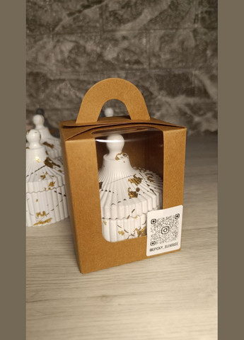 Свічка із соєвого воску в гіпсовому кашпо Золотий захід ручної роботи Hand Made (323141413)