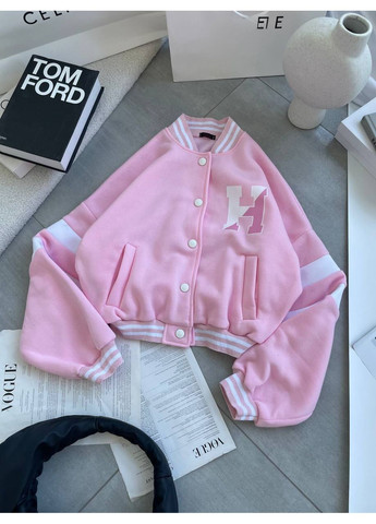 Теплий бомбер з тринитки на флісі — заміри в описі Vione на кнопках (367078012)