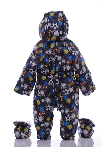 Комбінезон Трансформер для хлопчика на флісі Футбол синій 86 см (44901) BABYKROHA (297198068)