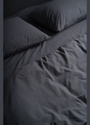 Комплект постельного белья Stonewash Dark Gray семейный 160х220 см темно (92669505) SoundSleep (307510718)
