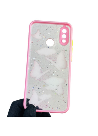 Чехол для P20 Lite с блёстками с бабочками на хуавей п20 лайт розовый Huawei (366390070)