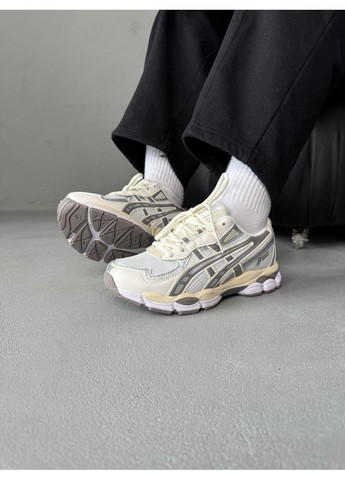 Сірі Осінні кросівки чоловічі asics gel-nyc 2055 beige grey асікс гель нюк 2025 No Brand