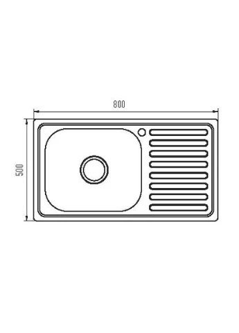 Мийка кухонна Z8050L-08-180MD (micro decor) (ZS0596) Zerix (322006330)