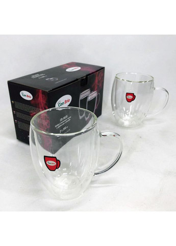 Прозорі склянки з подвійним дном CB-8635-2, Чашка з подвійними стінками BX-384 для кави Con Brio (352770573)