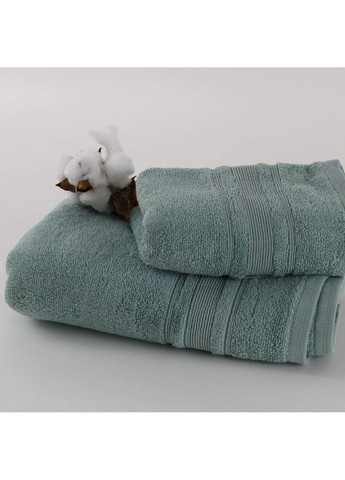 Бавовняний рушник для обличчя 50*90 см, 550 г/м2 Fancy Зелений (256105090) ТЕП однотонний м'ятний