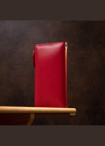 Жіночий гаманець із натуральної шкіри клатч із монетницею 19374 Червоний st leather (306881590)