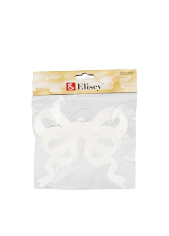 Елочная игрушка декоративный «Бантик белый» цвет белый ЦБ-00286833 No Brand (366037972)