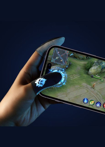 Игровые напальчники Ghost 3.0 черные для игры на телефоне смартфоне носочки для пальцев (светятся в темноте) No Brand (305199933)