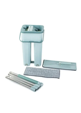 Швабра з відром Cleaning Mop LK-02 з функцією віджимання, прибирання сухими руками Зелена No Brand (340111848)