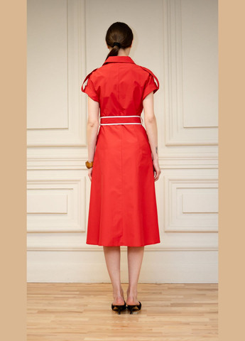 Яскраво-червона ділова яскрава бавовняна сукня бредфорд Dolcedonna