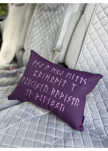 Подушка двостороння з Руностав 40x30 см фіолетова бавовна (NF0367) Tiferet-NF (371772232)