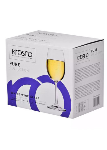 Набір бокалів для білого вина PURE 250мл х 6шт (KROS-789347) Krosno (316702715)