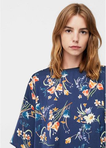 Синяя блуза Mango