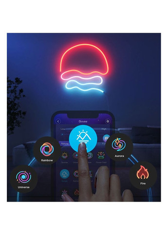 Умная светодиодная H61D3 Neon Rope Light 2 3м Белый (H61D3301) Govee (322939029)