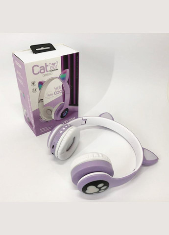 Бездротові навушники з котячими вушками та RGB підсвічуванням Cat VZV 23M. Колір: фіолетовий No Brand (365751958)