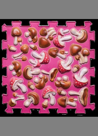 Килимок масажний "Пазли Мікс" 9 елементів для дівчинки 27x28 см Ortek (372128983)