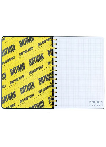 Блокнот пруж. A5 80арк. кліт. тв. обкл. DC Comics DC24-190/ /(10) Kite (358203420)