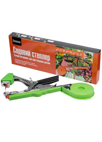 Степлер садовий для підв'язки рослин SC-8102, стрічка для підв'язки синя, скоби, підв'язувач рослин Losso (327041683)