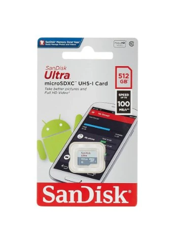Карта памяти 512GB microSDXC class 10 UHS-I Ultra (SDSQUNR-512G-GN3MN) SanDisk (397314096)