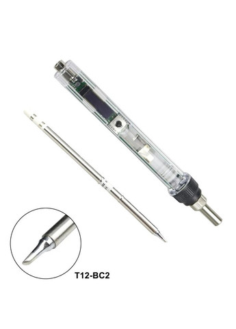 Мини-паяльник с жалом T12 BC2, на напряжение 12-24 В, 72 Вт с регулировкой температуры No Brand (317045829)