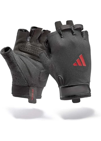 Чоловічі рукавички для тренінгу Essential Training Gloves Чорний, Червоний adidas (395616021)