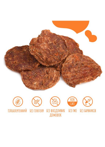 Сушеное лакомство для собак Изысканные вяленые чипсы из утки с семенами чиа и морковью 50 г Mavsy (353515460)