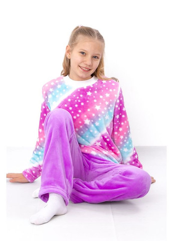 Комбинированная зимняя махровая пижама для девочки подростковая (кофта и штаны) (p-4173) Носи своє