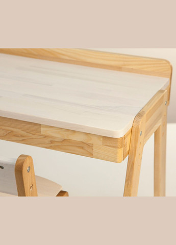 Дитячий столик з шухлядою та стільчик для дітей 2-7 років Білий під масло-воском Tatoy (292303175)