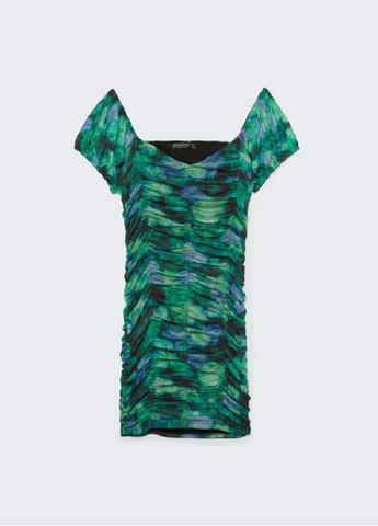 Зеленое платье весенне-летнее Stradivarius