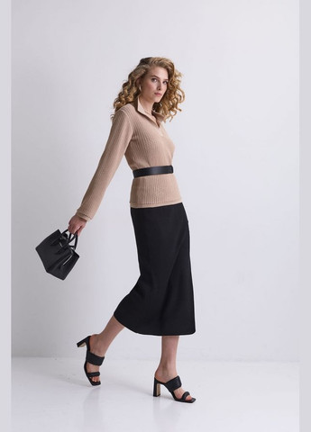 Темно-бежевий демісезонний жіноче ажурне поло з віскозної пряжі (2717) Triko Bakh