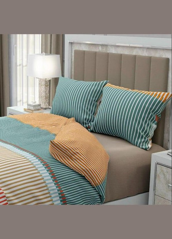 Постільна білизна мікрофібра принт смужка Family 2x 150x210 різнокольоровий (М-P-0135-03) No Brand (348095408)