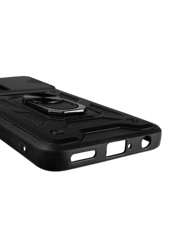 Чехол для Spark 9 Pro (KH7n) бронированный с кольцом-держаталем со шторкой на техно спарк 9 про черный rg1 Tecno (366235254)