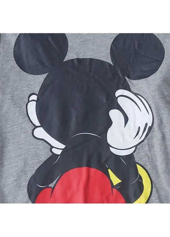 Жіноча бейсбольна футболка з Мікі Маусом спереду і ззаду сіра Disney - (376978272)