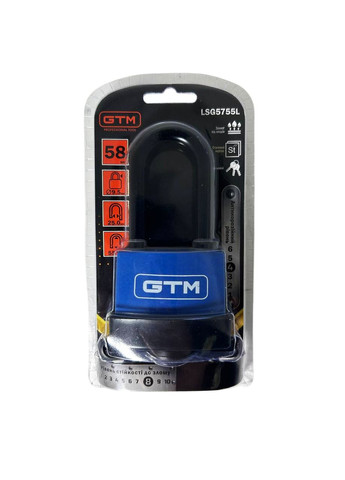Замок навісний з захистом від вологи 55мм LSG5755L GTM (370755014)