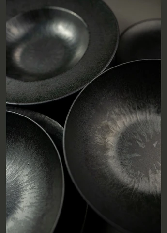 Тарілка плоска Mesa Black Sand Jaspe Negro 17 см Mesa Ceramics (327890787)