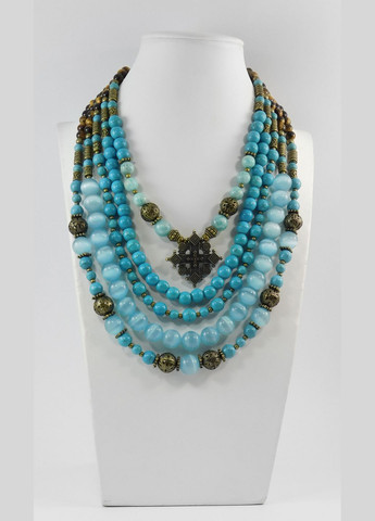 Ожерелье "Альмира" Амазонит, Бирюза, Тигровый глаз, Кошачий глаз Fursa fashion (322313791)