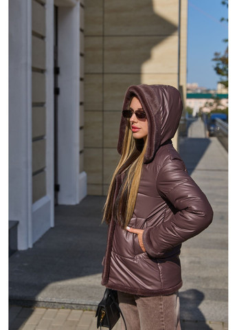 Темно-коричневая зимняя куртка MN