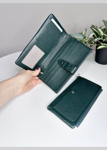 Женский вертикальный кошелёк на кнопке из натуральной кожи Classic (314893481)