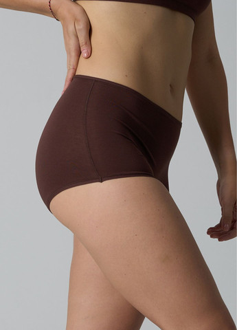Шоколадні бавовняні жіночі трусики-шорти Софт, шорти однотонні для повсякдення, Veronica Strunka (366887615)