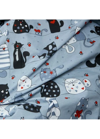 Простыня на резинке Бязь Gold Люкс 90х200х10 см (MS-850002044) Moon&Star Feline Fun (386588019)