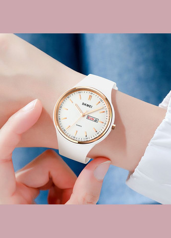 1747WT White кварцевый сasual, классический Skmei (324089740)
