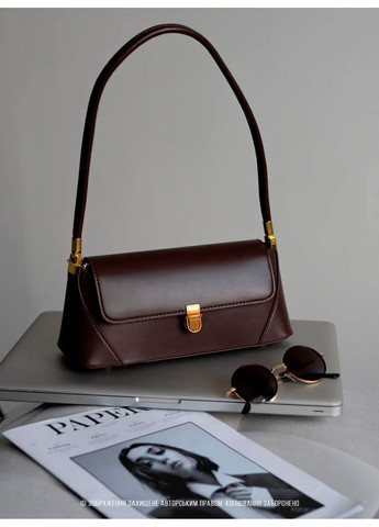 Сумка жіноча багет сумочка на плече з екошкіри модна прямокутна маленька такса повсякденна стильна Чорний 73816 OnePro (365407311)