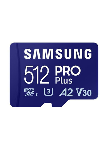 Карта памяти MicroSDXC 512GB UHS-I/U3 Class 10 Pro Plus R180/W130MB/s + SD-адаптер (MB-MD512SB/WW) Samsung (368679646)