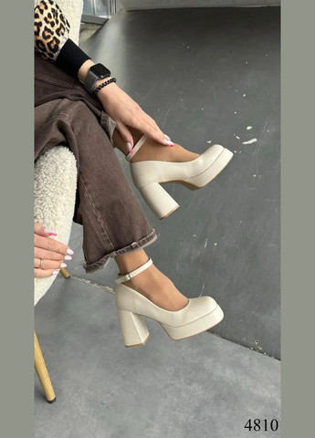 Loretta Нарядные бежевые туфли на каблуке и платформе, бежевые туфли, бежевые туфельки, праздничные туфли каблуки код 4810 бежевый з искусственная кожа, китай — демисезон (340244863)