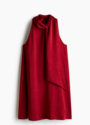 Темно-червона святковий сукня H&M однотонна