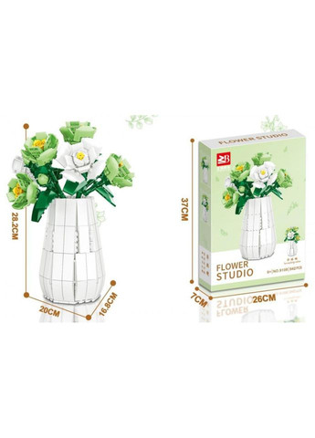 Детский конструктор "Цветы Lacroplatycodon" Flower Studio 9108A 568 деталей Bambi (364134336)