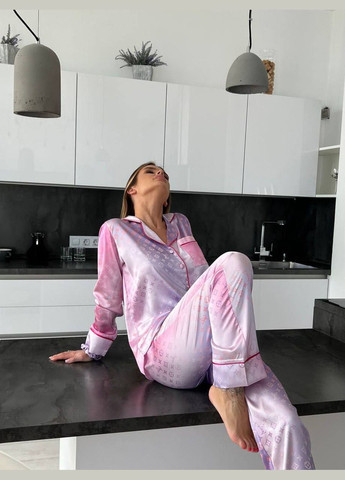 Розово-лиловая всесезон стильная и нежная пижамка из лого Vakko