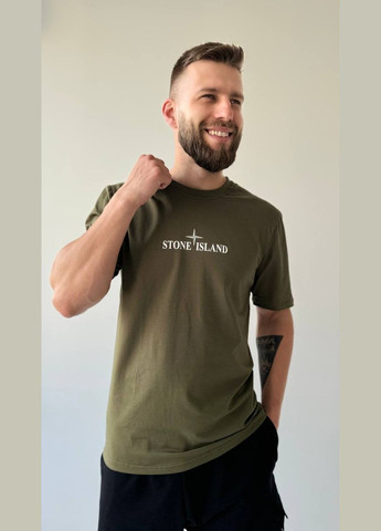 Хаки (оливковая) футболка No Brand