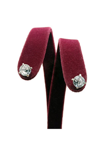 Серьги 'Королёк' серебро 925° 2,09г. винтики белые камни (2335) Elis-s (362045768)