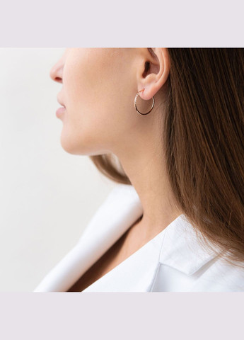 Серьги кольца в красном золоте (2.2 см) с01876 Oniks (316052185)